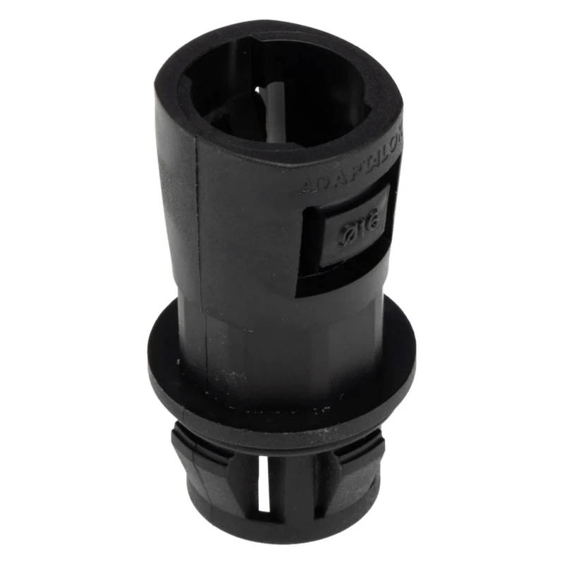 Adaptaflex Nickel Plated Brass Conduit Fitting, 16 mm Nominal Size, M20 Thread, Polyamide 66, Black, IP66 Rated AL16/KM20/A