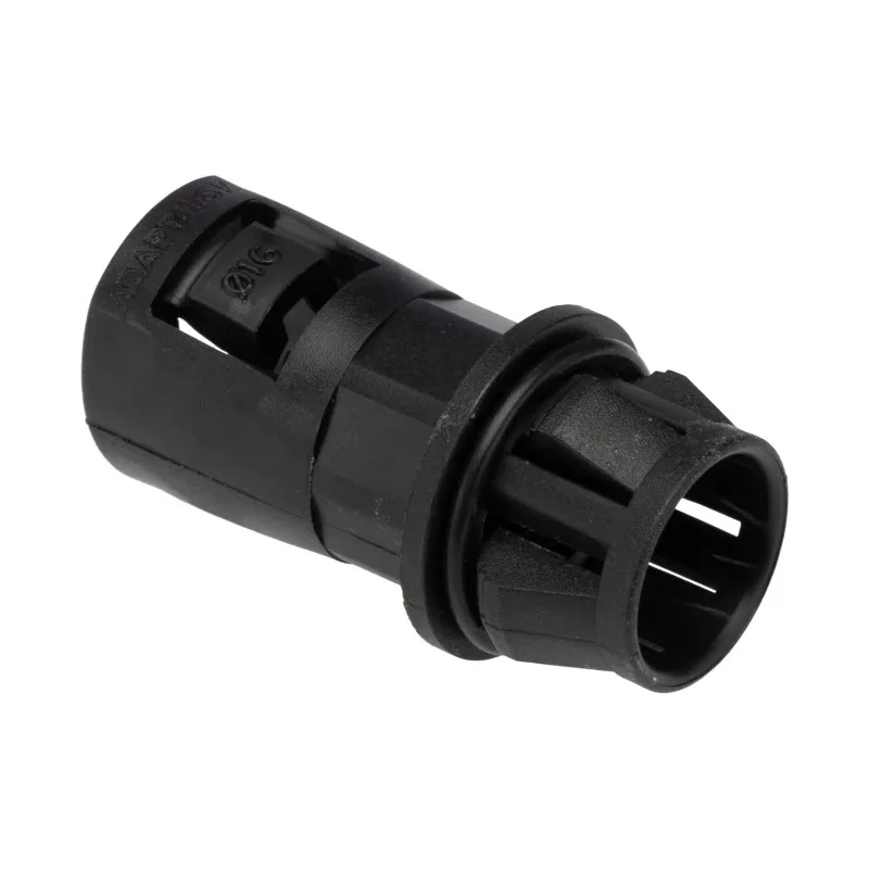 Adaptaflex Nickel Plated Brass Conduit Fitting, 16 mm Nominal Size, M20 Thread, Polyamide 66, Black, IP66 Rated AL16/KM20/A