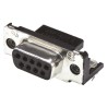 TE Connectivity AMPLIMITE HD-20 9 Way Right Angle 2.74 mm Pitch Through Hole D-Sub Connector 5747844-4