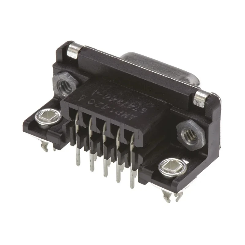 TE Connectivity AMPLIMITE HD-20 9 Way Right Angle 2.74 mm Pitch Through Hole D-Sub Connector 5747844-4