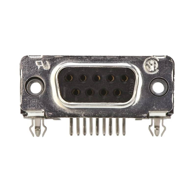 TE Connectivity AMPLIMITE HD-20 9 Way Right Angle 2.74 mm Pitch Through Hole D-Sub Connector 5747844-4