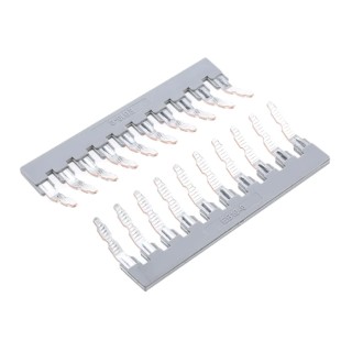 Phoenix Contact Jumper Bar for DIN Rail Terminal Blocks 10-Position 6.2mm Pitch Grey Copper Zinc Alloy 0201139