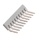 Phoenix Contact Jumper Bar for DIN Rail Terminal Blocks 10-Position 6.2mm Pitch Grey Copper Zinc Alloy 0201139