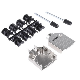 TE Connectivity Zinc Straight D-Sub Backshell ADK Series 9 Contacts Strain Relief 5-1478762-1