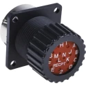 ITT Cannon Circular Connector 15 Contacts Panel Mount Socket Male Nylon IP67 Trident Neptune TN0S16-0213P1L / 192900-0582