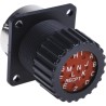 ITT Cannon Circular Connector 15 Contacts Panel Mount Socket Male Nylon IP67 Trident Neptune TN0S16-0213P1L / 192900-0582