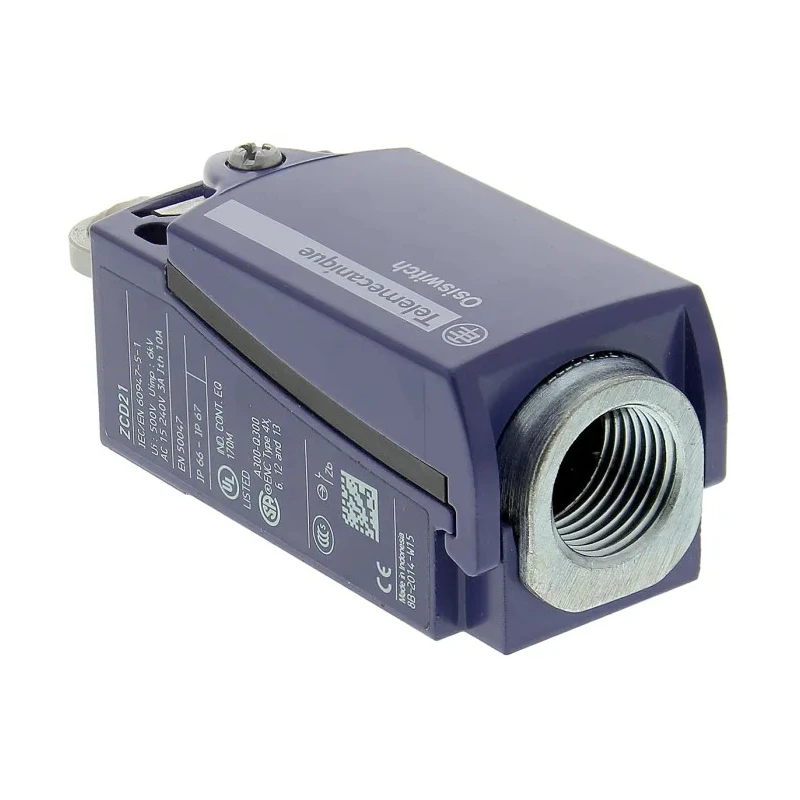 Telemecanique Sensors OsiSense XC Series Roller Plunger Limit Switch 1 NO/1 NC, IP66/IP67, Zinc Alloy Housing XCKD2102P16