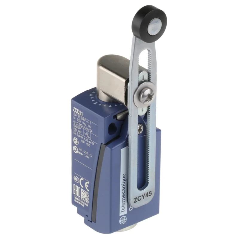 Telemecanique Sensors OsiSense XC Series Roller Lever Limit Switch, 1 NO/1 NC, IP66, IP67, Zinc Alloy Housing XCKD2145P16