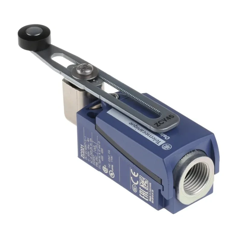 Telemecanique Sensors OsiSense XC Series Roller Lever Limit Switch, 1 NO/1 NC, IP66, IP67, Zinc Alloy Housing XCKD2145P16