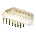 Molex Mini-Fit Jr. Series Right Angle Through Hole PCB Header 14 Contacts 4.2 mm Pitch 2 Row Shrouded 39-29-1148