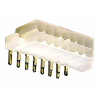 Molex Mini-Fit Jr. Series Right Angle Through Hole PCB Header 14 Contacts 4.2 mm Pitch 2 Row Shrouded 39-29-1148
