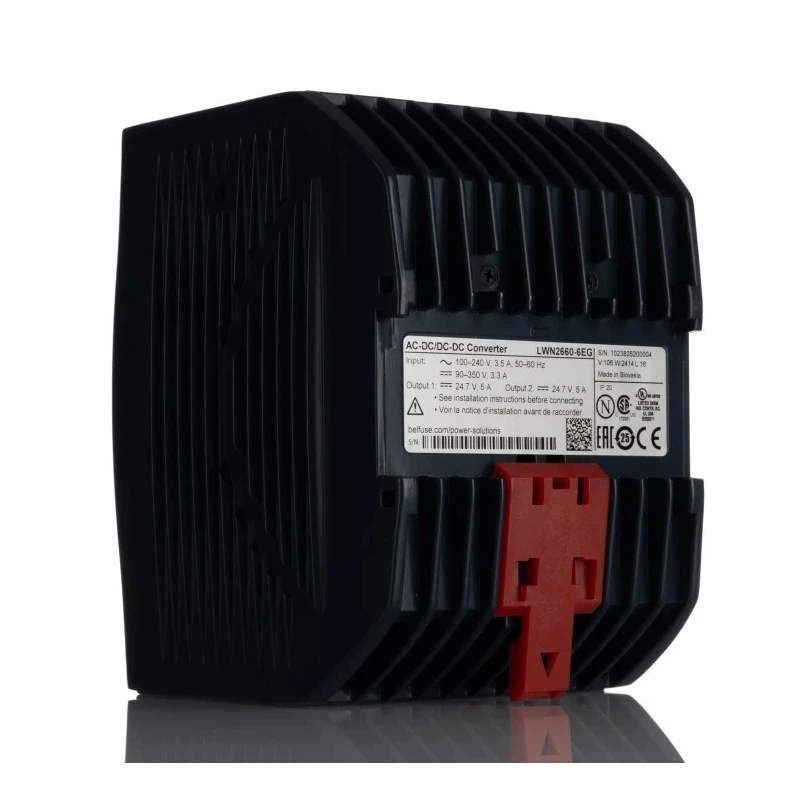 BEL POWER SOLUTIONS INC LWN Switched Mode DIN Rail Power Supply 250W 24.7V DC 5A Output LWN2660-6EG