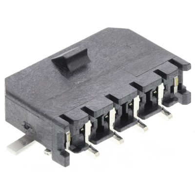 Molex Micro-Fit 3.0 Series Right Angle Surface PCB Header, 4 Contact(s), 3 mm Pitch, 1 Row, Shrouded 43650-0412