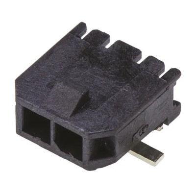 Molex 43650 Series Right Angle Surface PCB Header, 2 Contact(s), 3 mm Pitch, 1 Row, Shrouded 43650-0212