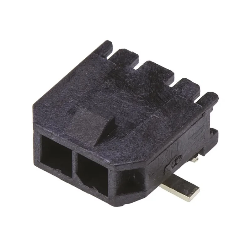 Molex 43650 Series Right Angle Surface PCB Header, 2 Contact(s), 3 mm Pitch, 1 Row, Shrouded 43650-0212