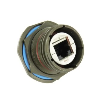 Amphenol Socapex RJ45 Connector Female Shielded Straight 1 Port 8 Way Cat5e Ethernet RJFTV71G