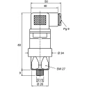 Suco Stainless Steel Industrial Pressure Sensor 0.5 to 5 bar SPCO Output Connector IP65 0184457031-SS