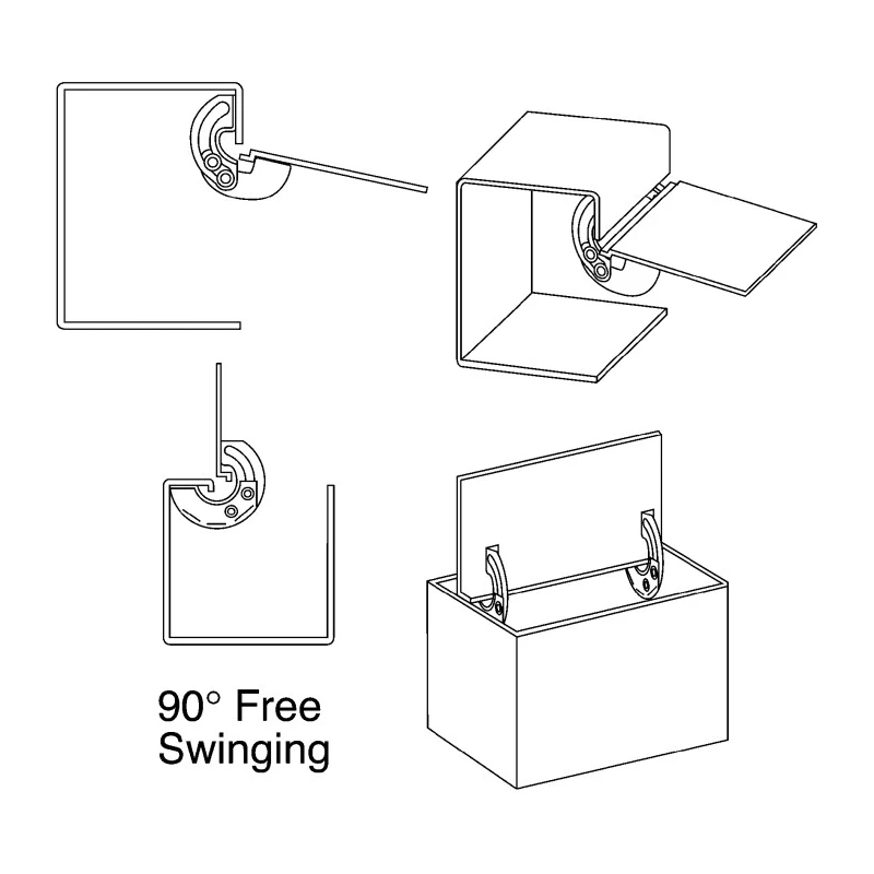 Southco Zinc Plated Stainless Steel Concealed Hinge with Fixed Pin, 38.5 mm x 76 mm x 5 mm R6-22-23