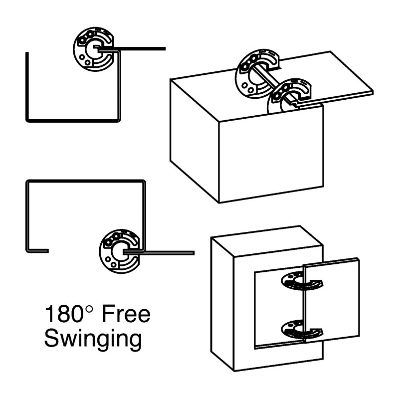 Southco Zinc Plated Stainless Steel Concealed Hinge with Fixed Pin, 38.5 mm x 76 mm x 5 mm R6-22-23