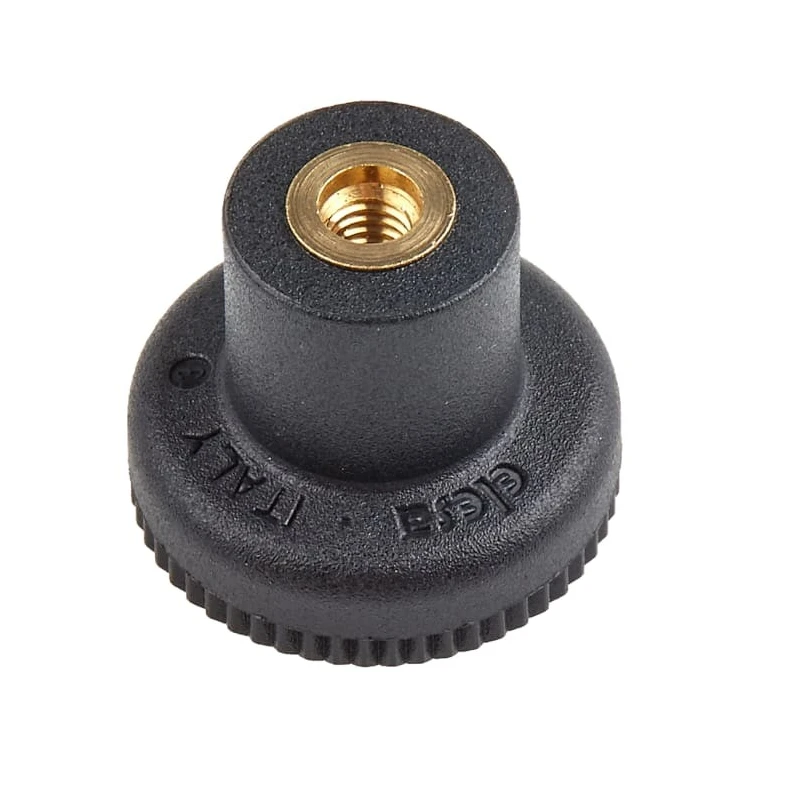 RS PRO Black Fibreglass Reinforced Polyamide Based (PA) Technopolymer Knurled Clamping Knob, M4 Threaded Hole 448-8820