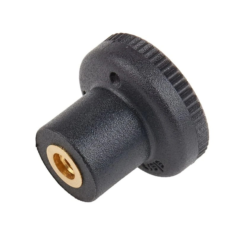 RS PRO Black Fibreglass Reinforced Polyamide Based (PA) Technopolymer Knurled Clamping Knob, M4 Threaded Hole 448-8820