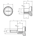 RS PRO Black Fibreglass Reinforced Polyamide Based (PA) Technopolymer Knurled Clamping Knob, M4 Threaded Hole 448-8820