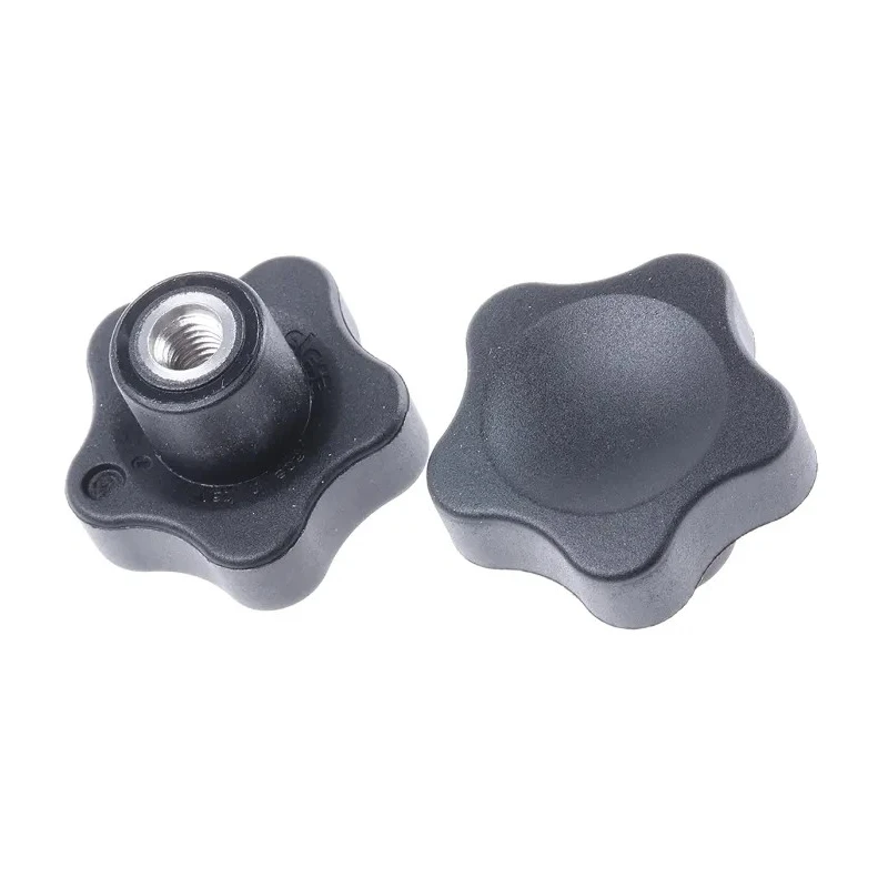 Elesa Black Fibreglass Reinforced Polyamide Technopolymer Multiple Lobes Clamping Knob Threaded Hole 32 mm Diameter 166226