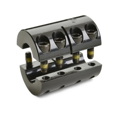 Ruland Rigid Shaft Coupling Clamp Style Black Oxide Steel 45mm Length 12mm Bore MSPX-12-12-F