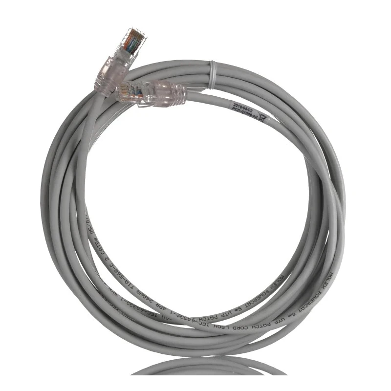 Molex CES PowerCat 5e U/UTP Cat5e Ethernet Cable RJ45 Male to RJ45 Male 5m Grey Unshielded PVC Cat5e