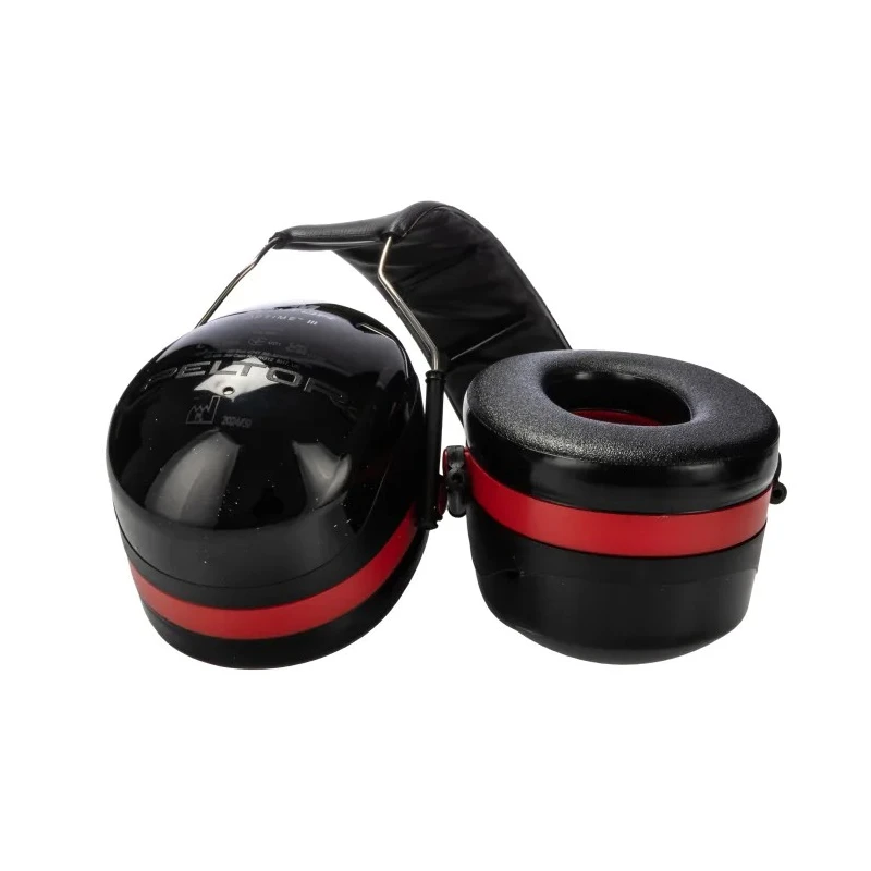 3M PELTOR Optime III Ear Defender with Headband, 34 dB, Black Red H540A-411