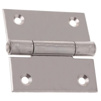 Pinet Stainless Steel Butt Hinge, Screw Fixing, 60mm x 60mm x 2mm 448-5247