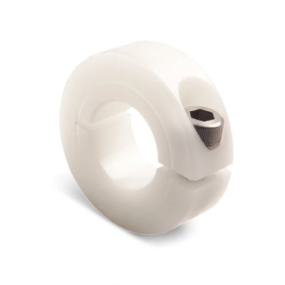 Ruland Plastic One Piece Shaft Collar, Clamp Screw Fastening, Bore 25 mm, Outside Diameter 45 mm, Width 15 mm MCL-25-P