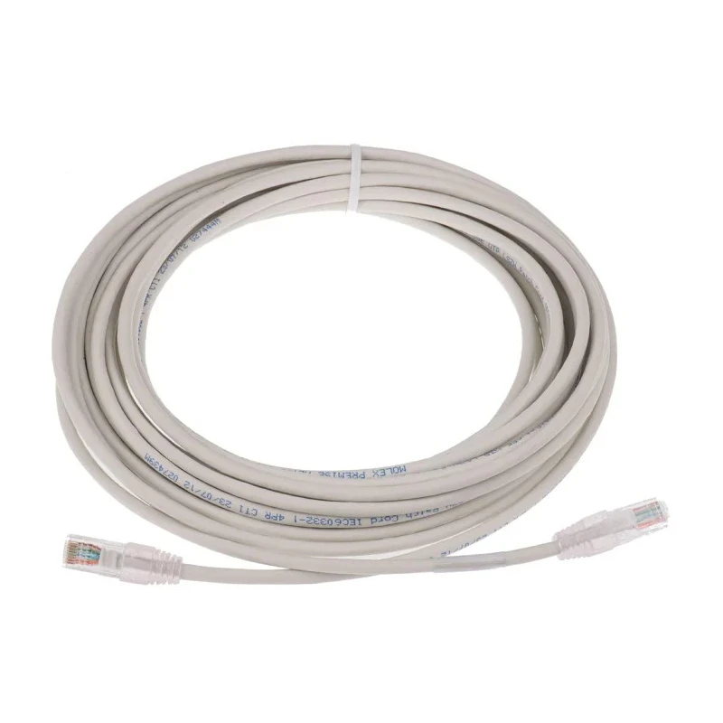 Molex CES PowerCat 5E Cat5e Ethernet Cable, 10 m, Unshielded Unscreened, Grey PVC Cat5e
