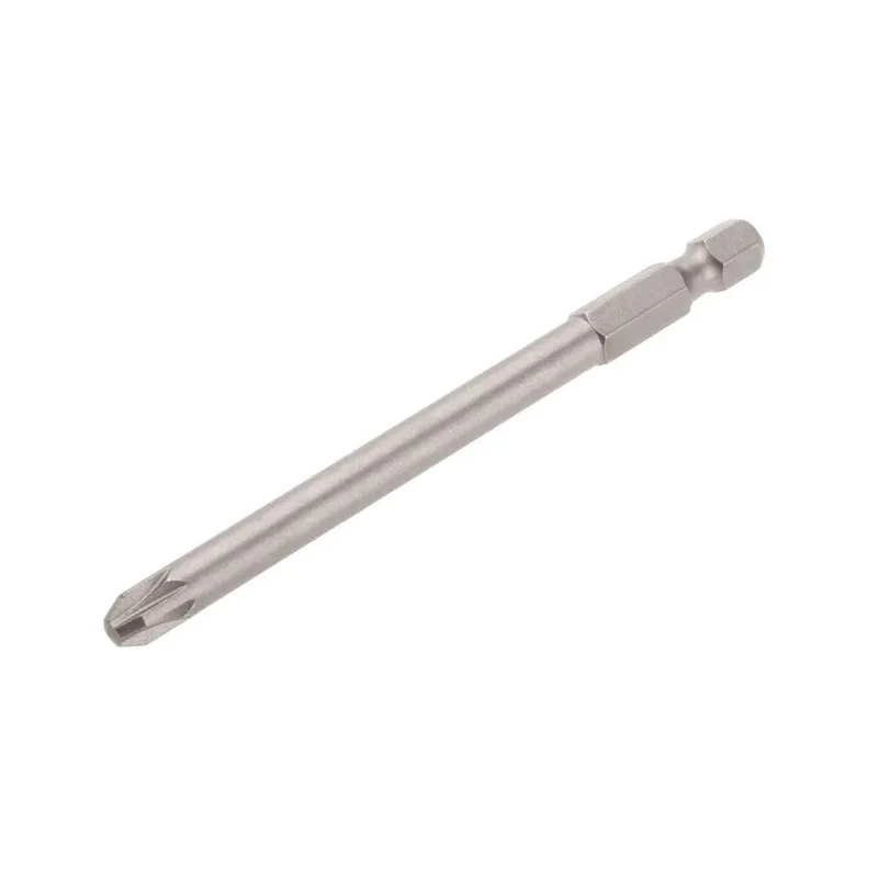 RS PRO Screwdriver Bit PZ3 Tip Hex Drive 90 mm Overall Length Chrome Vanadium Steel 449-9511