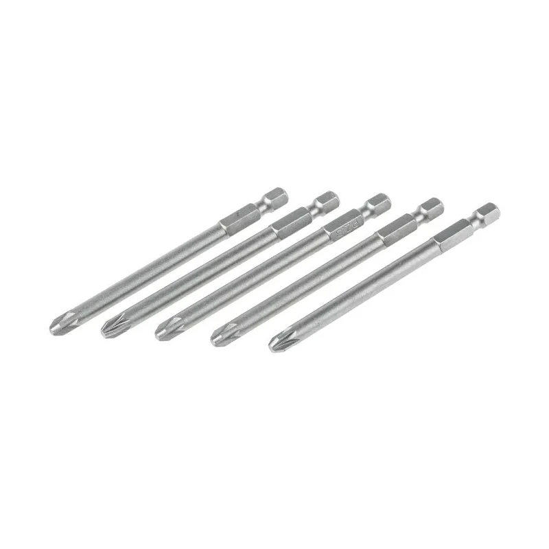 RS PRO Screwdriver Bit PZ3 Tip Hex Drive 90 mm Overall Length Chrome Vanadium Steel 449-9511