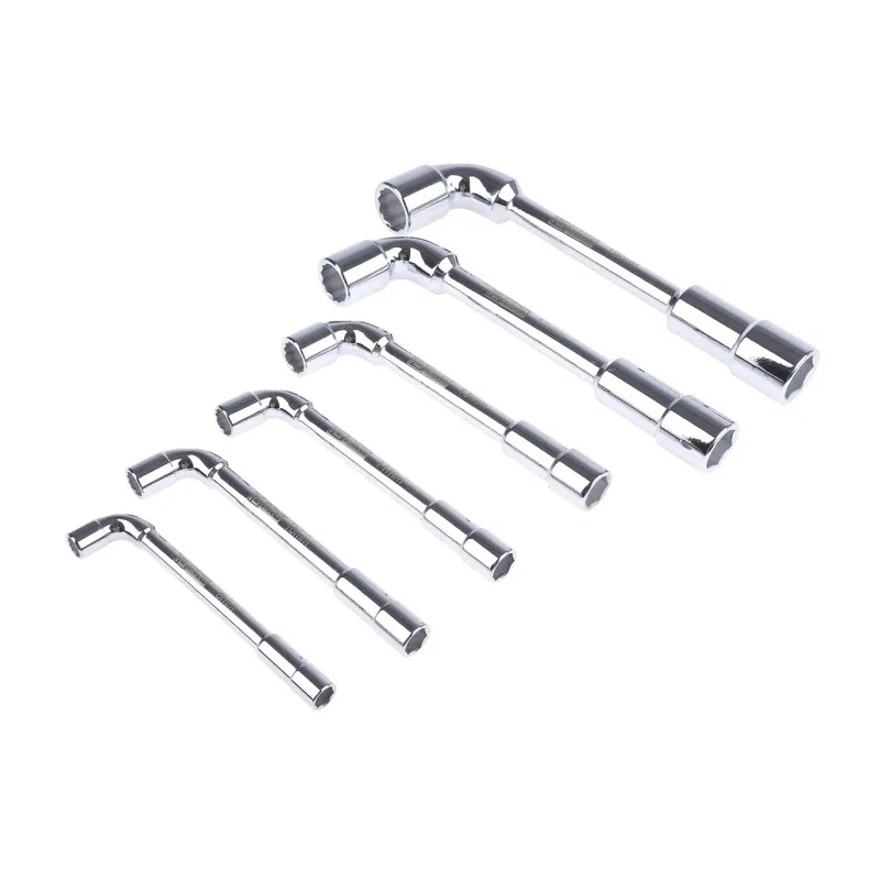 RS PRO Hexagon Tubular Box Spanner Set, 6 Pieces, 8 to 19 mm Tip Chrome Vanadium Steel Taiwan 449-9864