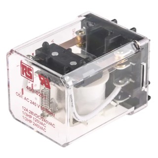 RS PRO PCB Power Relay 240V AC Coil 12A Switching Current DPDT 450-0201