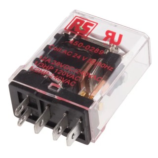 RS PRO 24V AC Coil Power Relay, 15A Switching Current, SPDT PCB Mount 450-0289