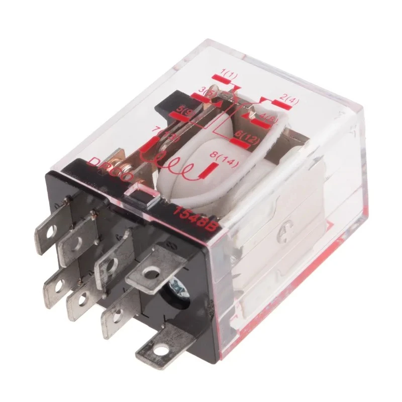 RS PRO Plug-in Power Relay, 24V AC Coil Voltage, 10A Switching Current, DPDT Contact Configuration 450-0346