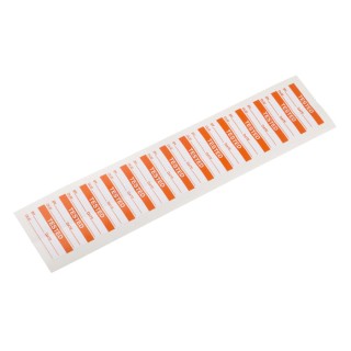 RS PRO Pre-Printed Adhesive Label Self-Adhesive Orange Text on White Background 38mm x 16mm 140 Per Pack 450-6013