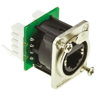 Neutrik EtherCon Series RJ45 Connector Female Cable Cat5e Straight 1 Port 8 Way 
