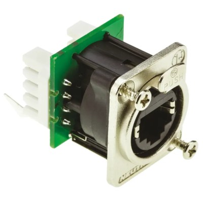 Neutrik EtherCon Series RJ45 Connector Female Cable Cat5e Straight 1 Port 8 Way