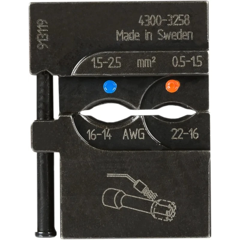 RS PRO Crimp Die Coaxial Type Crimp Tool 485-921, For Insulated Terminals, Heatshrink Splices, Open Barrel Terminals