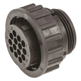TE Connectivity Circular Connector Cable Mount Socket Female 14 Contacts 600V 13A Threaded CPC Series 183039-1