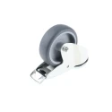 Tente Swivel Castor, 80 kg Load Capacity, 100 mm Thermoplastic Rubber Wheel, Pressed Steel Frame 2477PJO100P30-13
