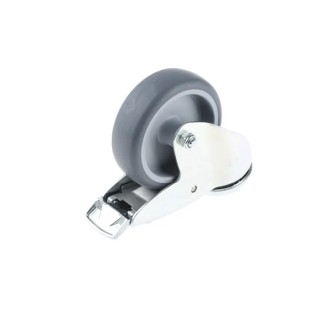 Tente Swivel Castor, 80 kg Load Capacity, 100 mm Thermoplastic Rubber Wheel, Pressed Steel Frame 2477PJO100P30-13