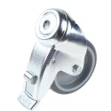 Tente Swivel Castor, 80 kg Load Capacity, 100 mm Thermoplastic Rubber Wheel, Pressed Steel Frame 2477PJO100P30-13
