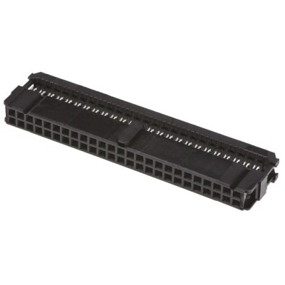 TE Connectivity 50-Way 2 Row Shrouded Female IDC Connector for 2.54mm Pitch Cable 1A 250V AC 1-1658621-0