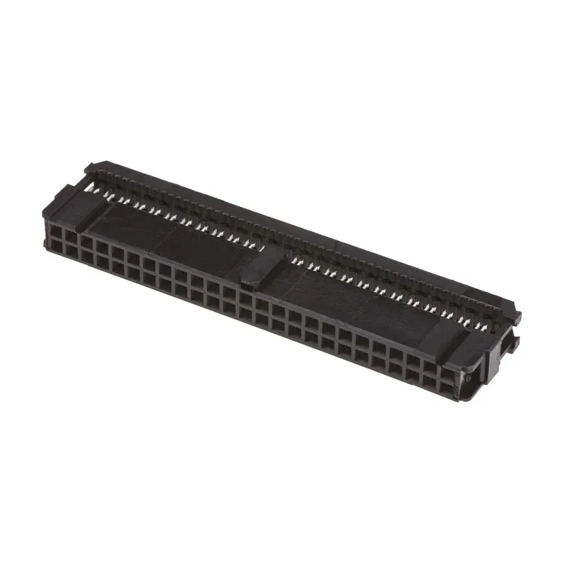 TE Connectivity 50-Way 2 Row Shrouded Female IDC Connector for 2.54mm Pitch Cable 1A 250V AC 1-1658621-0