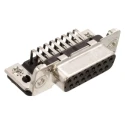 TE Connectivity AMPLIMITE HD-20 15 Way Right Angle Through Hole D-Sub Connector 2.74 mm Pitch 1-106506-2